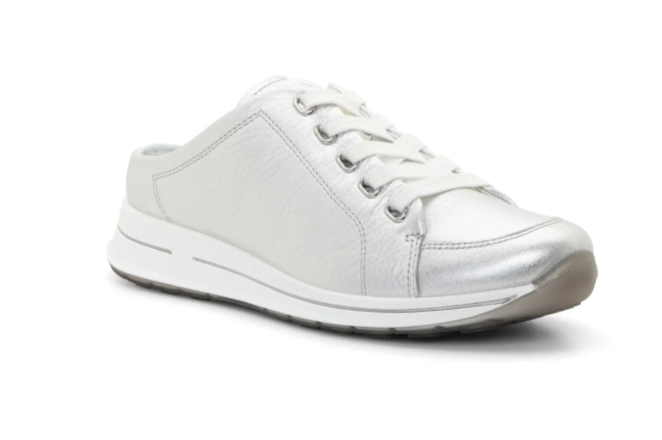 WOMEN'S ARA ORLANDO SLIP-ON SNEAKER | SILVER