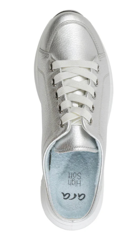 WOMEN'S ARA ORLANDO SLIP-ON SNEAKER | SILVER