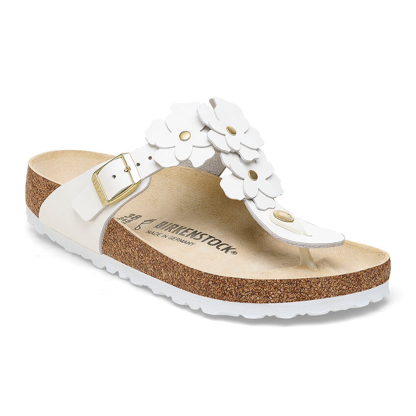 WOMEN'S BIRKENSTOCK GIZEH FLOWER | WHITE