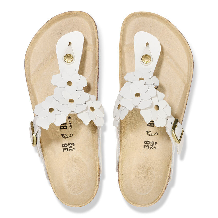 WOMEN'S BIRKENSTOCK GIZEH FLOWER | WHITE