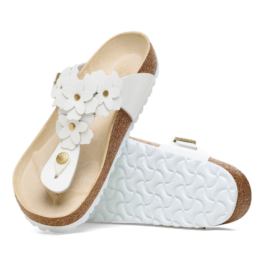 WOMEN'S BIRKENSTOCK GIZEH FLOWER | WHITE