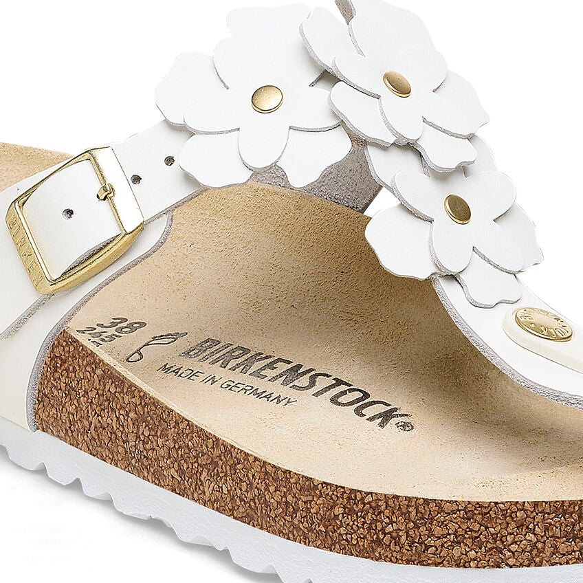 WOMEN'S BIRKENSTOCK GIZEH FLOWER | WHITE