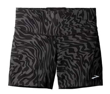 WOMEN'S BROOKS SPARK 5" SHORT TIGHT | OBSIDIAN SPEEDSCAPE
