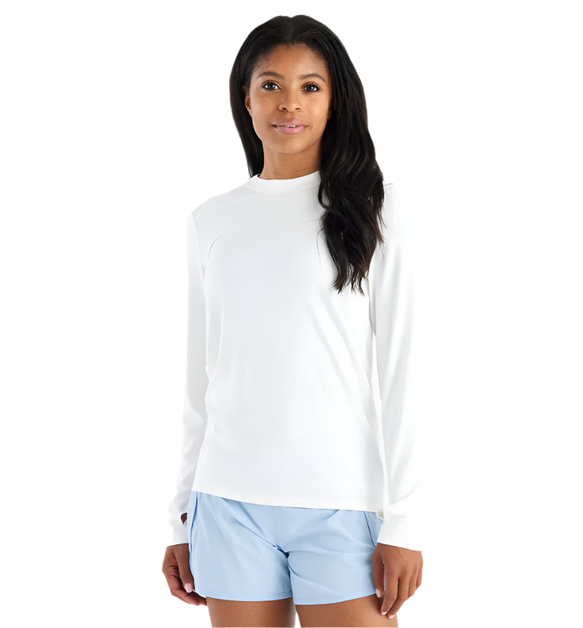 WOMEN'S FREE FLY BAMBOO SHADE LONG SLEEVE II | BRIGHT WHITE