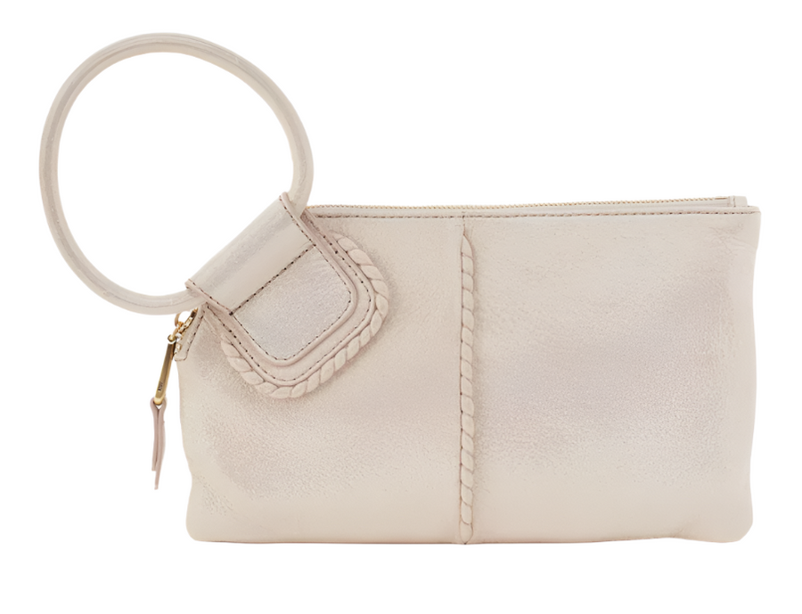 WOMEN'S HOBO SABLE WRISTLET | SAND SHIMMER METALLIC LEATHER