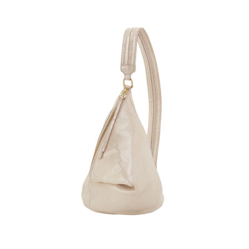 WOMEN'S HOBO SWAY SMALL SLING | SAND SHIMMER METALLIC LEATHER