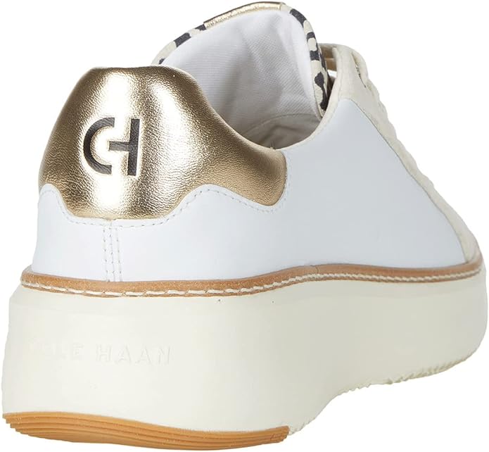 WOMEN'S COLE HAAN GRANDPRØ TOPSPIN SNEAKER | WHITE / LEOPARD PRINT