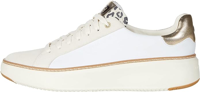 WOMEN'S COLE HAAN GRANDPRØ TOPSPIN SNEAKER | WHITE / LEOPARD PRINT