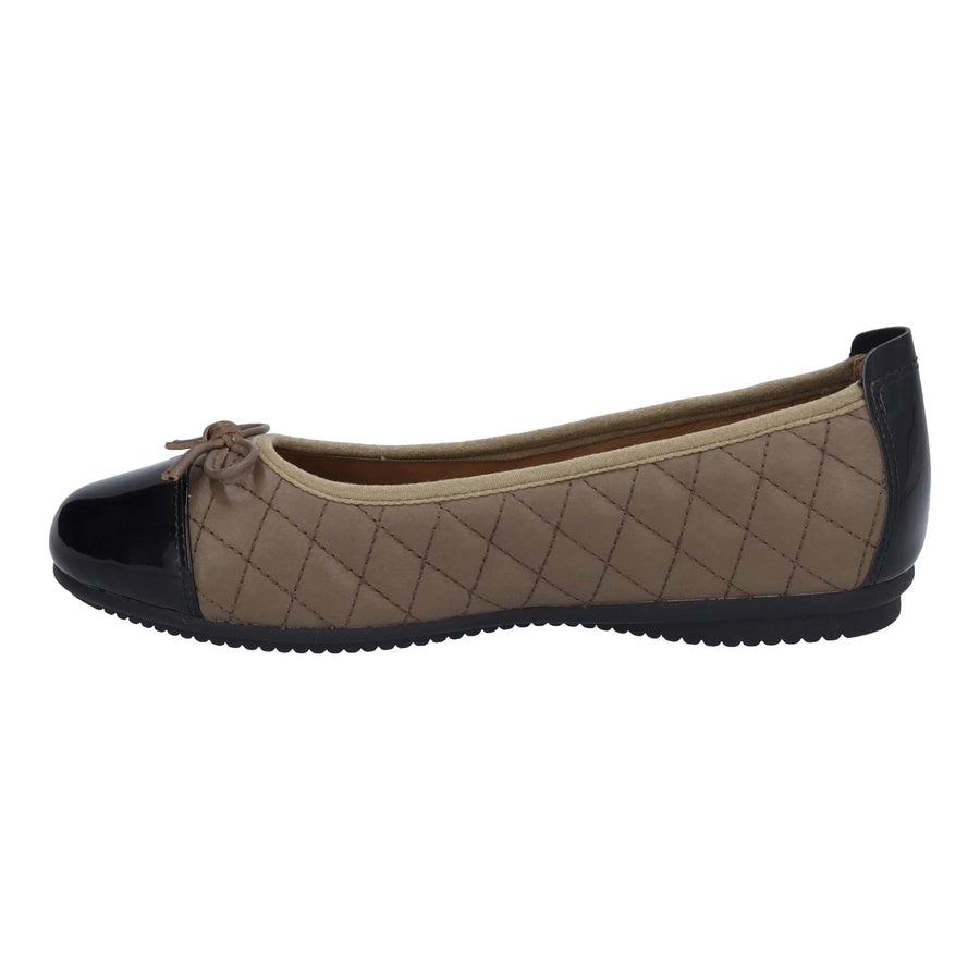 WOMEN'S JOSEF SEIBEL PIPPA 76 BALLET FLAT | BEIGE / BLACK