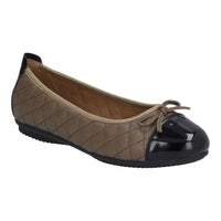 WOMEN'S JOSEF SEIBEL PIPPA 76 BALLET FLAT | BEIGE / BLACK