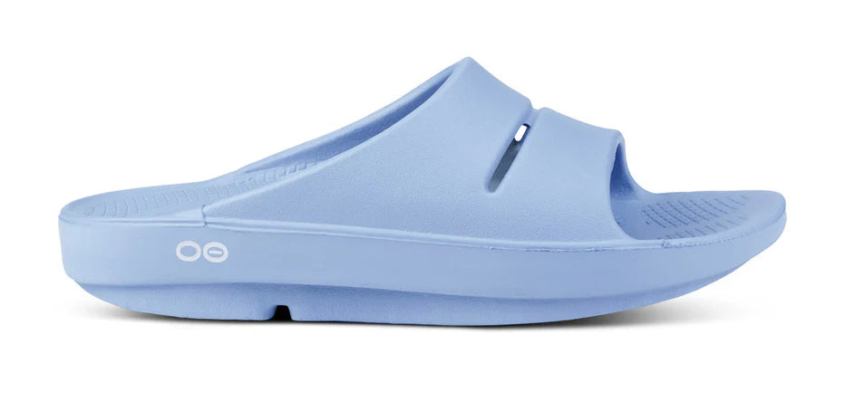 WOMEN'S OOFOS OOAHH RECOVERY SLIDE | NEPTUNE BLUE