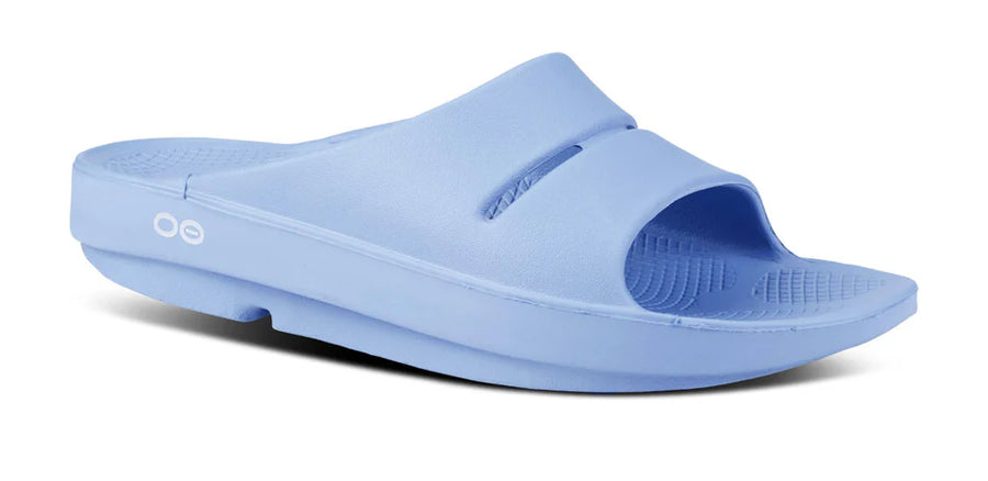 WOMEN'S OOFOS OOAHH RECOVERY SLIDE | NEPTUNE BLUE