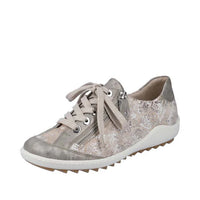 WOMEN'S REMONTE LIV 02 ZIP SNEAKER | PERLE / BEIGE-METALLIC