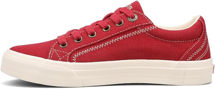 WOMEN'S TAOS PLIM SOUL SNEAKER | RED CANVAS