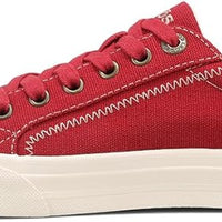 WOMEN'S TAOS PLIM SOUL SNEAKER | RED CANVAS