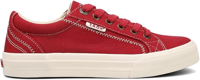 WOMEN'S TAOS PLIM SOUL SNEAKER | RED CANVAS