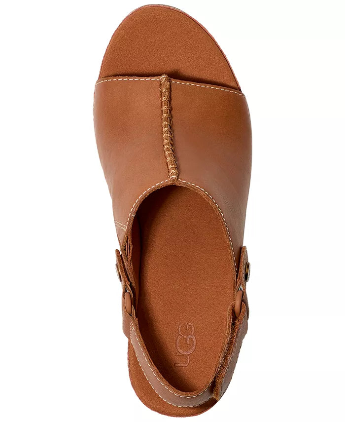 WOMEN'S UGG ABBOT ADJUSTABLE WEDGES | COGNAC