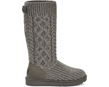 WOMEN'S UGG CLASSIC CARDI CABLED KNIT BOOT | GREY