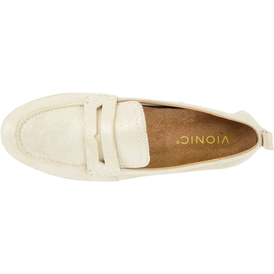 WOMEN'S VIONIC UPTOWN LEATHER LOAFER | GOLD LEATHER