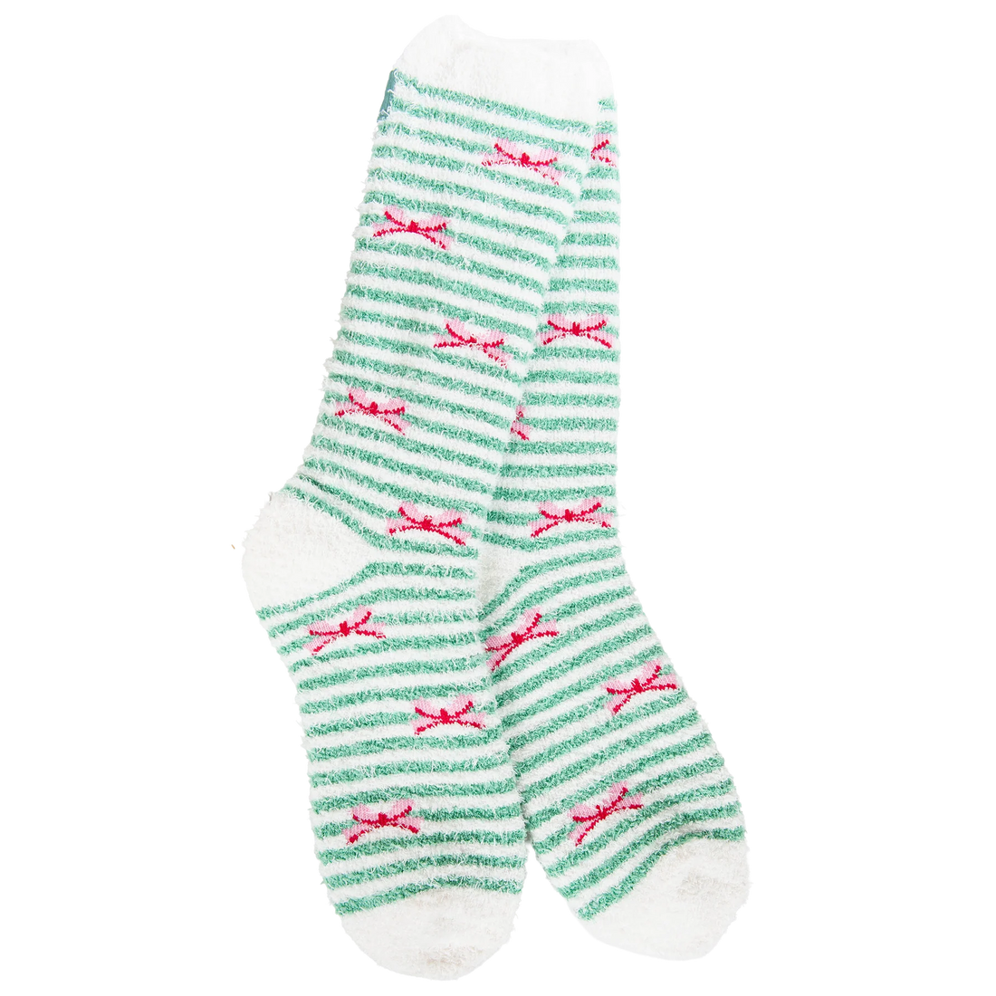 UNISEX WORLD'S SOFTEST SOCK COZY CREW OS | HOLIDAY BOW