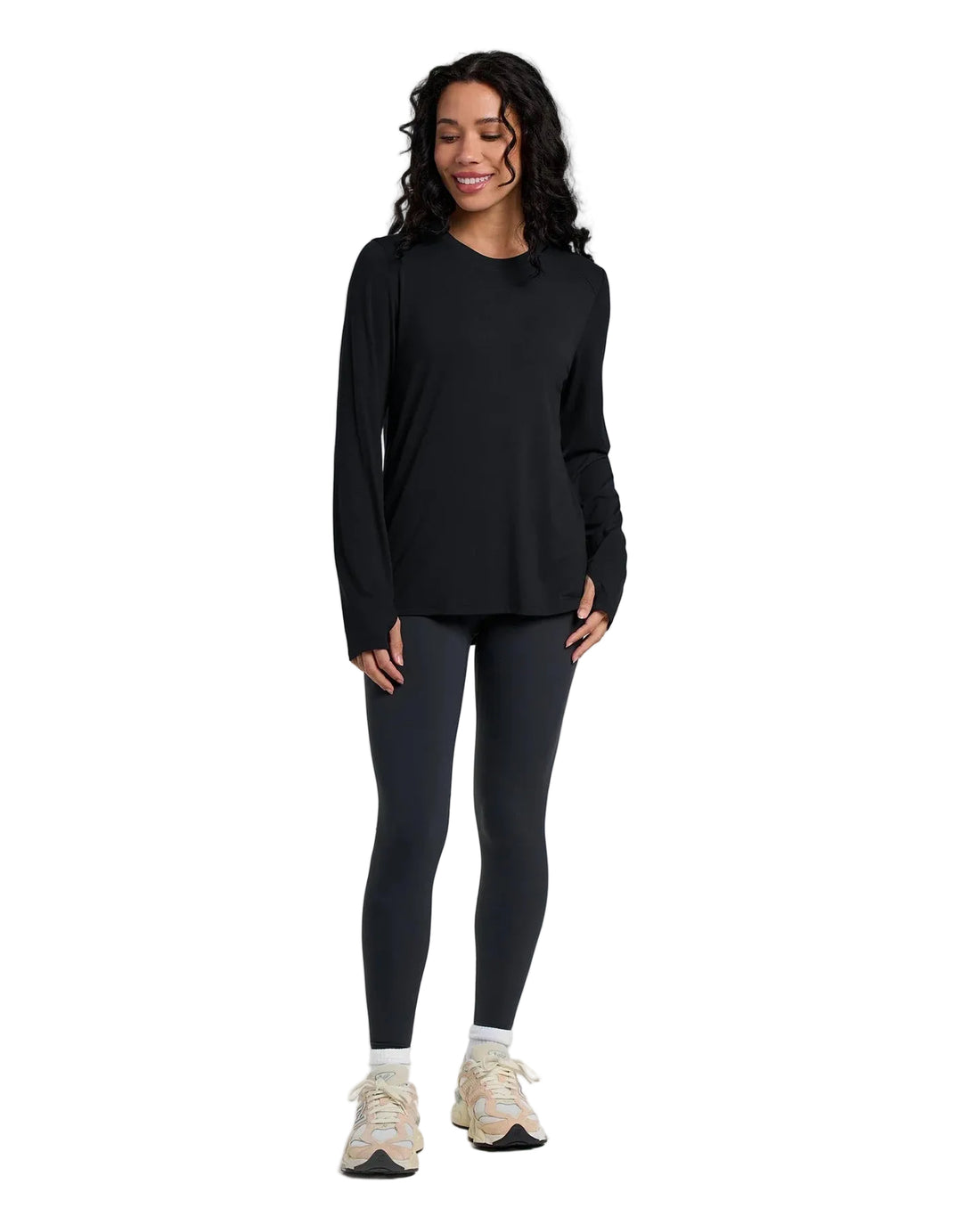 WOMEN'S FREE FLY BAMBOO SHADE LONG SLEEVE II | BLACK