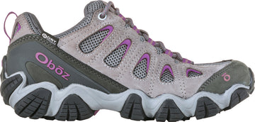 WOMEN'S OBOZ SAWTOOTH II LOW WATERPROOF | PEWTER / VIOLET