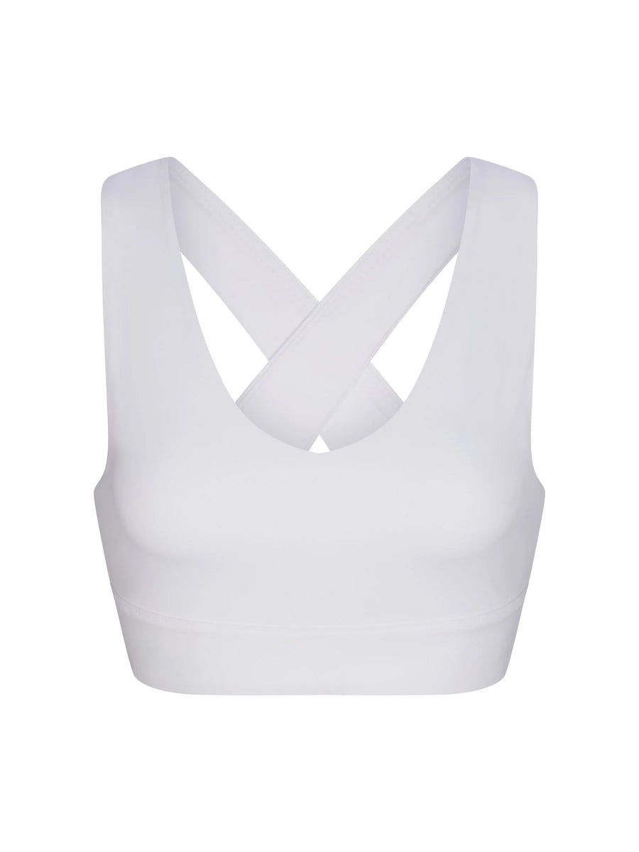 WOMEN'S PB5-STAR X-OVER BACK SPORTS BRA | WHITE