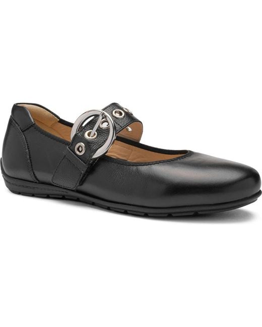 WOMEN'S ARA BEGONIA MARY JANE FLAT | BLACK