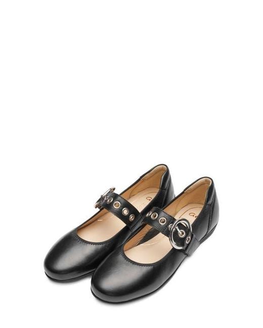 WOMEN'S ARA BEGONIA MARY JANE FLAT | BLACK