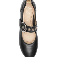 WOMEN'S ARA BEGONIA MARY JANE FLAT | BLACK