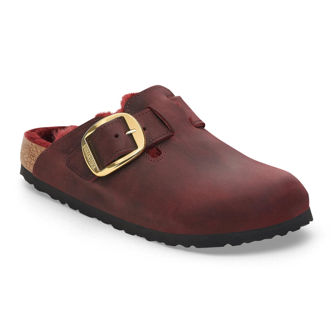 UNISEX BIRKENSTOCK BOSTON BIG BUCKLE SHEARLING | ZINFANDEL