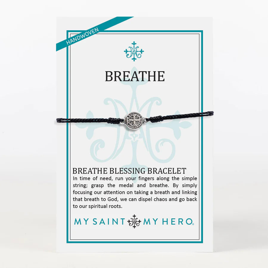 MY SAINT | MY HERO BREATHE BRACELET | BLACK / SILVER