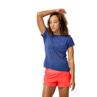 WOMEN'S BROOKS LUXE SHORT SLEEVE | HEATHER MIDNIGHT