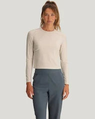 WOMEN'S FREE FLY ELEVATE LIGHTWEIGHT FITTED LONG SLEEVE | HEATHER  BIRCH