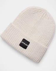 PRANA LOGO BEANIE | SOFT WHITE