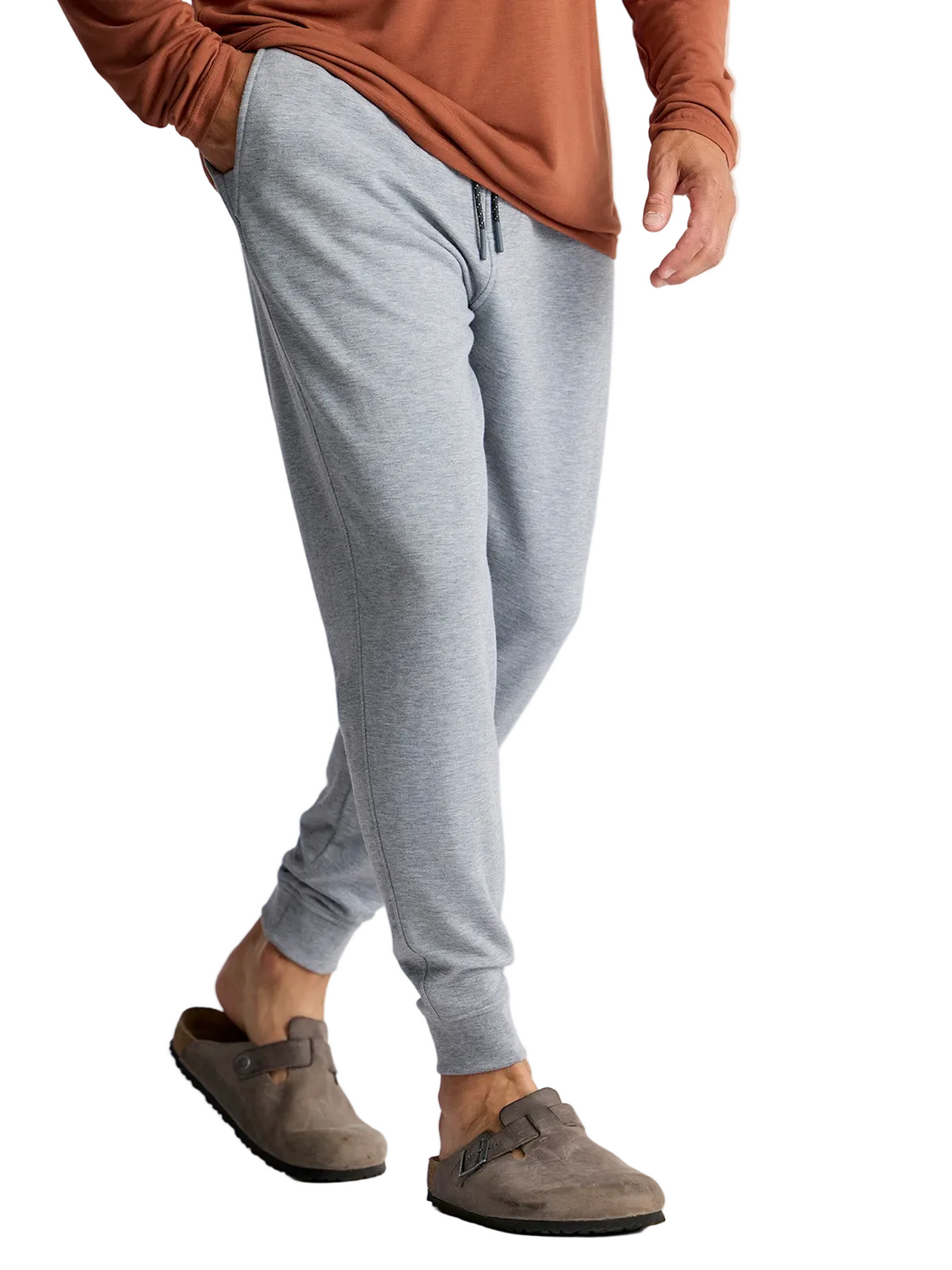 MEN'S FREE FLY BAMBOO LIGHTWEIGHT FLEECE JOGGER | HEATHER GREY
