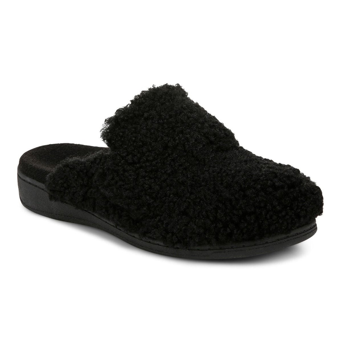 WOMEN'S  VIONIC GEMMA II MULE SLIPPERS | BLACK SHEARLING