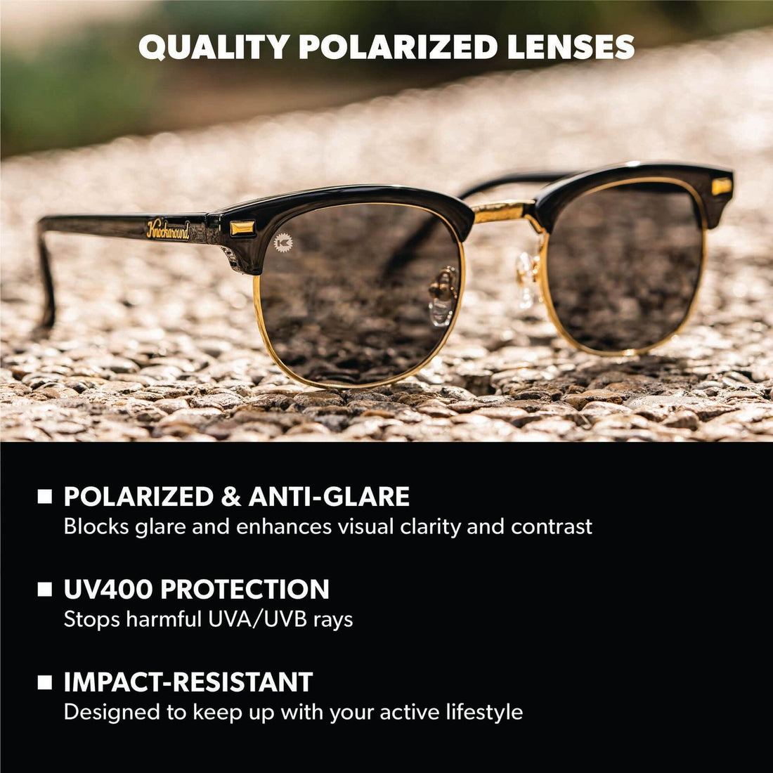 UNISEX KNOCKAROUND BROOKLINES | GLOSSY BLACK & GOLD