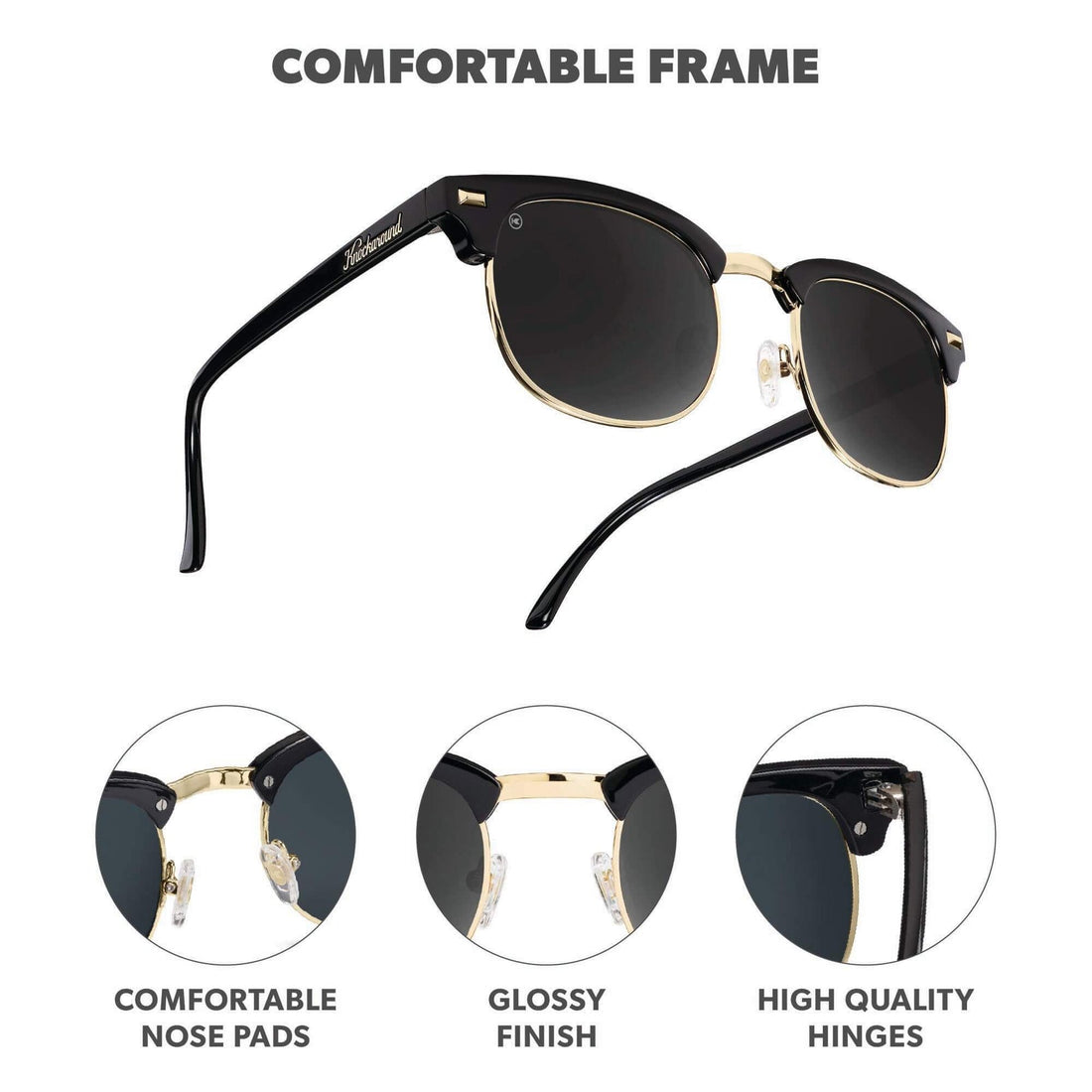 UNISEX KNOCKAROUND BROOKLINES | GLOSSY BLACK & GOLD