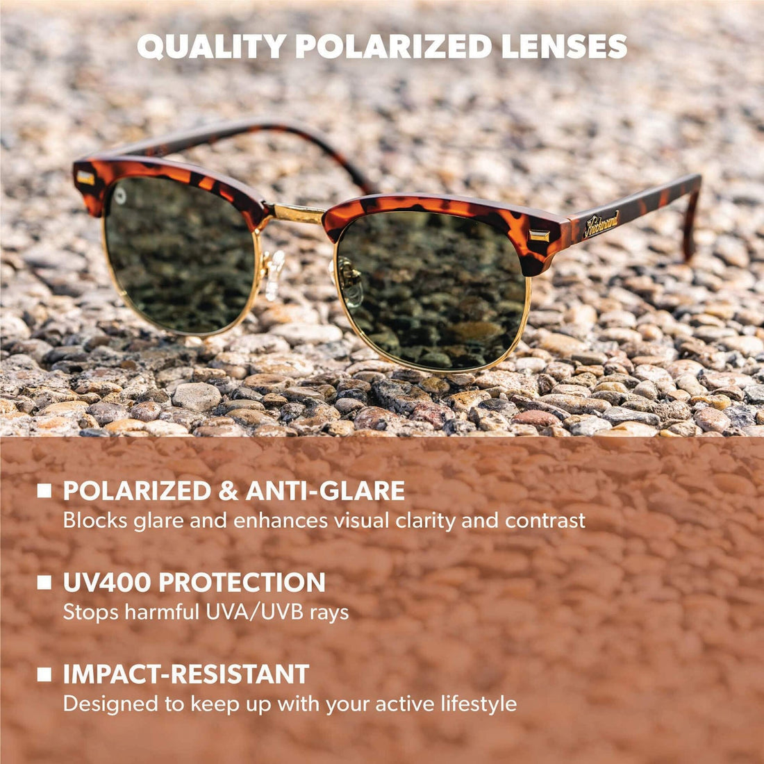 UNISEX KNOCKAROUND BROOKLINES | MATTE TORTOISE SHELL & GOLD