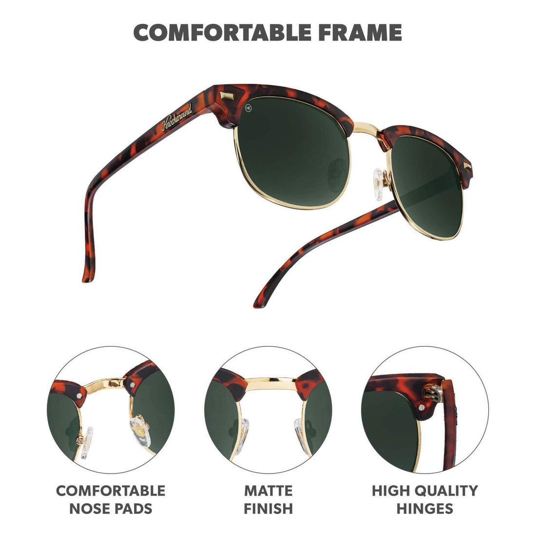UNISEX KNOCKAROUND BROOKLINES | MATTE TORTOISE SHELL & GOLD