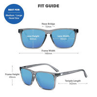 UNISEX KNOCKAROUND FAST LANES SPORT | CLEAR GREY / AQUA