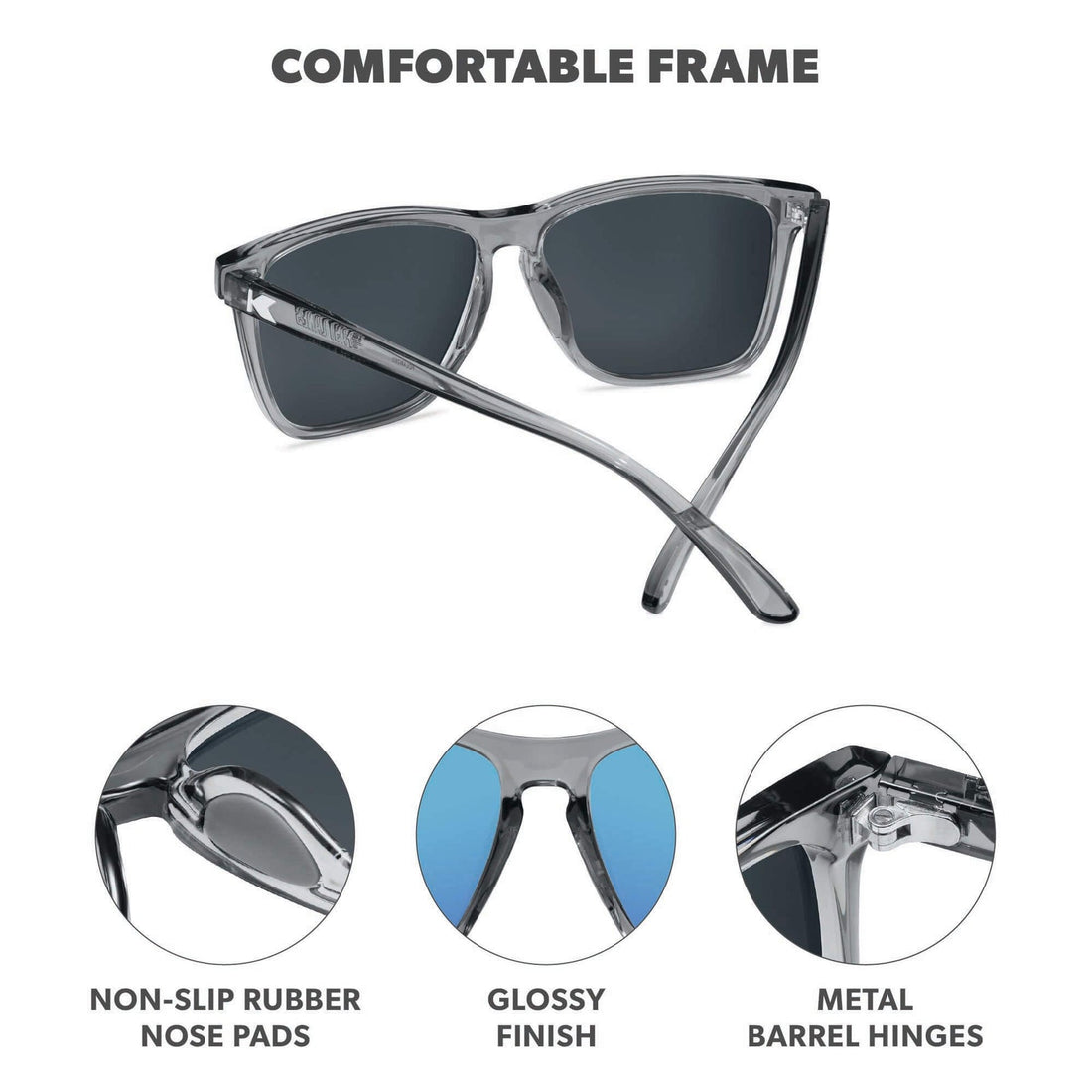 UNISEX KNOCKAROUND FAST LANES SPORT | CLEAR GREY / AQUA