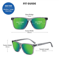 UNISEX KNOCKAROUND FAST LANES SPORT | CLEAR GREY / GREEN MOONSHINE