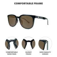UNISEX KNOCKAROUND PASO ROBLES | GLOSSY BLACK TORTOISE SHELL FADE / AMBER