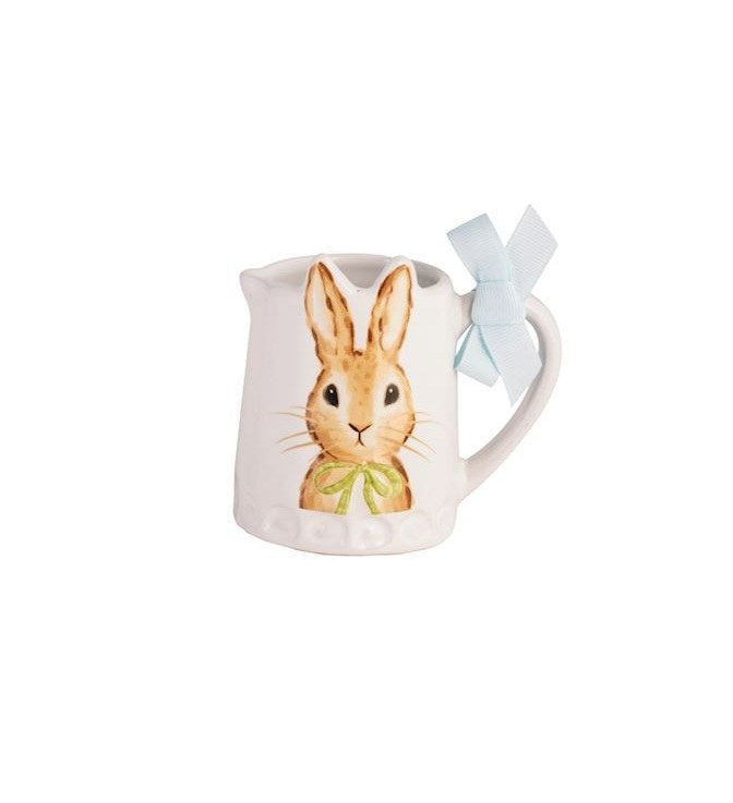 MUDPIE YELLOW BOW EASTER BUD VASE | WHITE