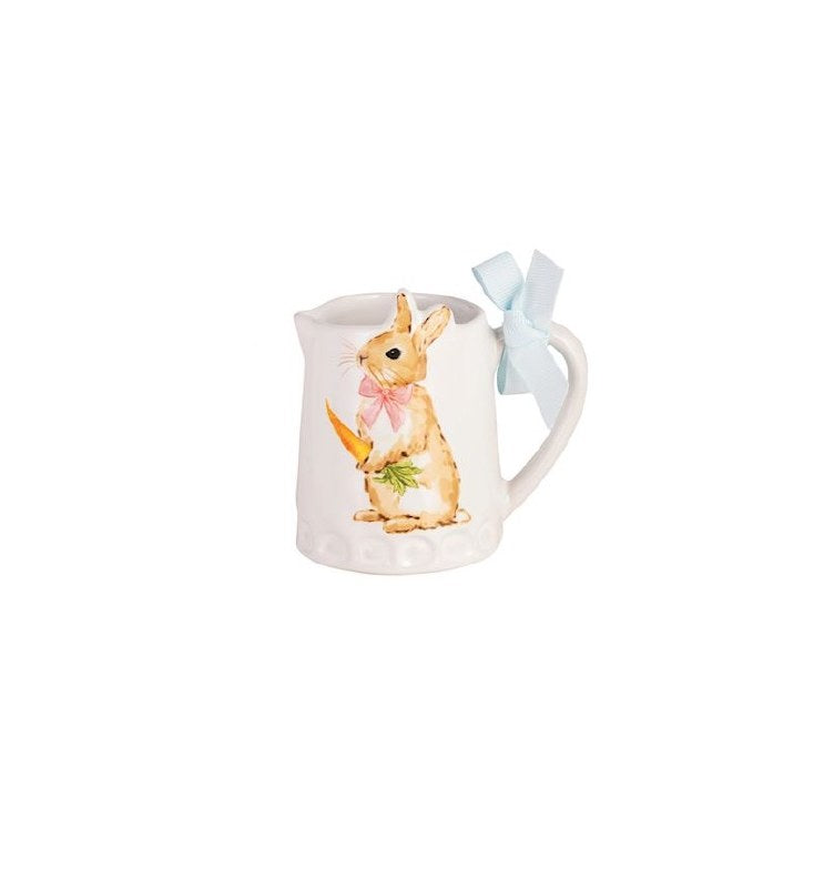 MUDPIE PINK BOW EASTER BUD VASE | WHITE