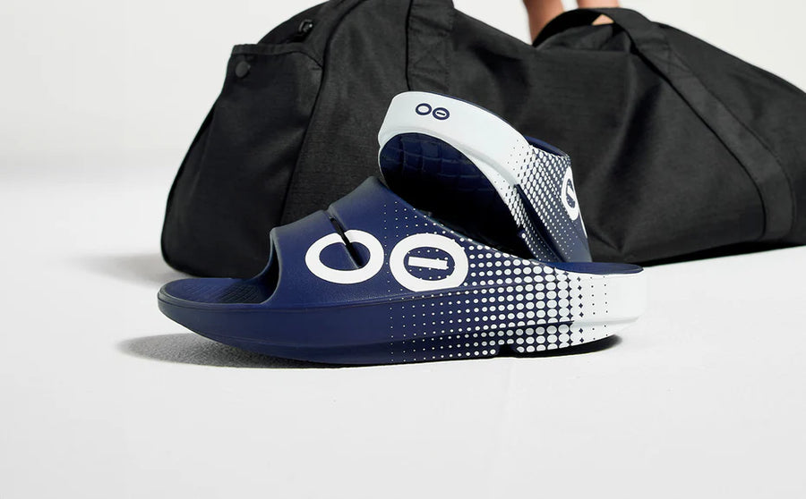 UNISEX OOFOS OOAHH SPORT FLEX SLIDE| MATRIX NAVY