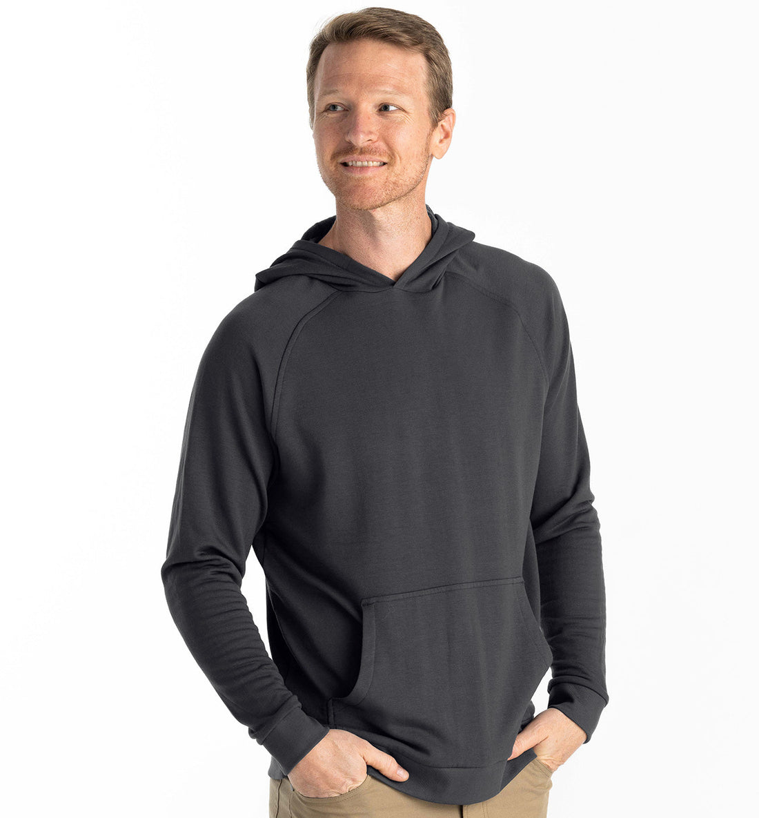 MEN'S FREE FLY BAMBOO LIGHTWEIGHT FLEECE HOODIE | BLACK SAND