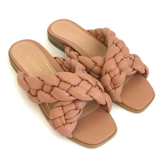 WOMEN'S VIONIC KALINA BRAIDED SLIDE | MACAROON